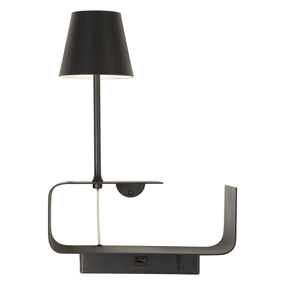 Eurolux W606B USB LED Wall Light 295mm Black – main view