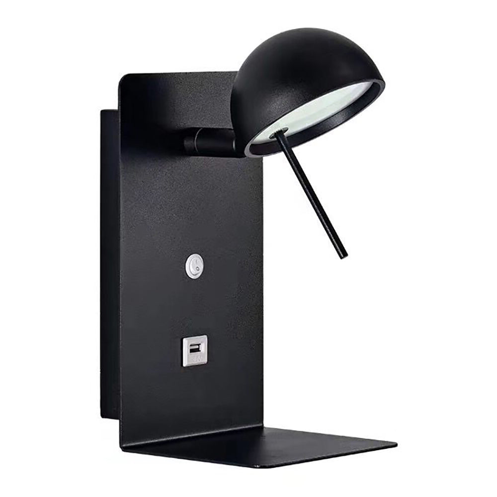 Eurolux W614B Black 120mm LED Wall Light with USB – main view