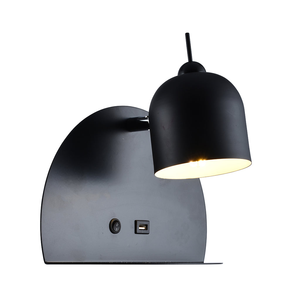Eurolux W616 260mm Metal Wall Light with USB – main view