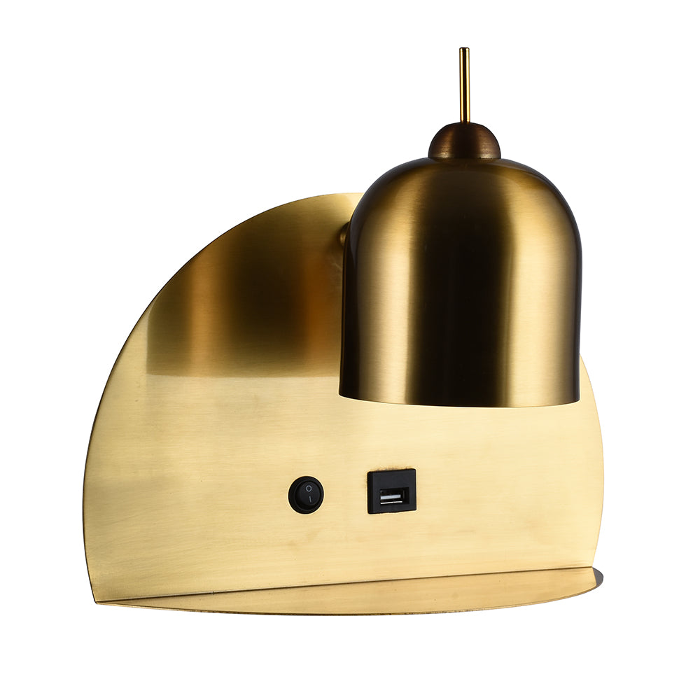 Eurolux W616 260mm Metal Wall Light with USB – view 2