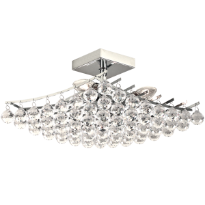 Bright Star CF052 Chrome Polished with Acrylic Crystals Ceiling Light – main view