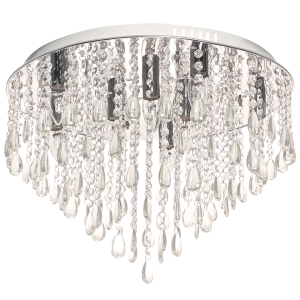Bright Star CF315/8+LED Polished Chrome LED Ceiling Fitting with Glass – main view