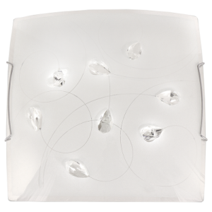 Bright Star CF362 Frosted Patterned Glass with Crystals and Polished – main view