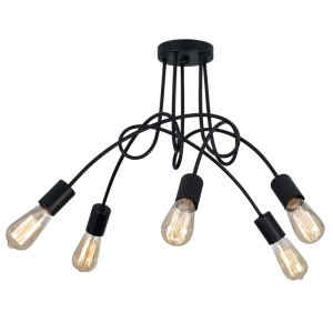 Bright Star CF384/5 Black Metal Ceiling Fitting – main view