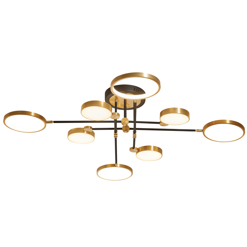 Bright Star CF472/8 Bronze And Black 8 Light Metal Ceiling Fitting – main view