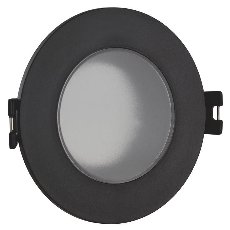 Bright Star DL145 Black Polycarbonate Down Light with Clear Cover – main view