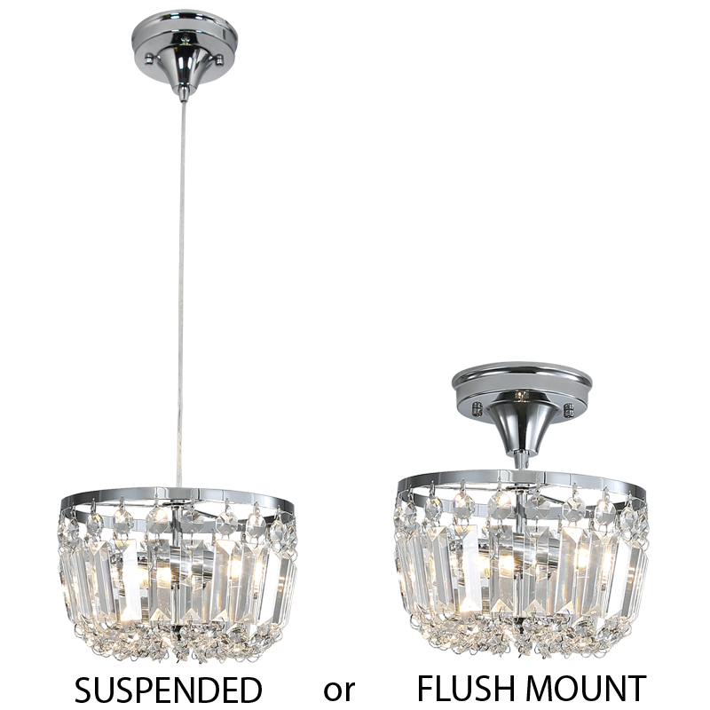 Bright Star PEN829 Chrome 2 in 1 Pendant and Ceiling Light – main view