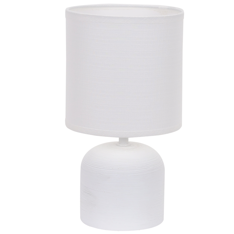 Bright Star TL834 White Ceramic Base with Fabric Shade Floor Lamp – main view