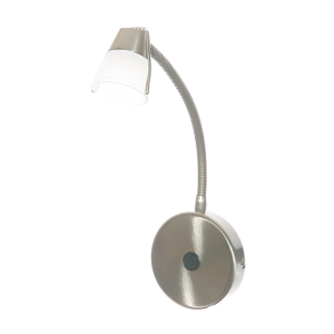 Bright Star WB005 Satin Chrome Wall Fitting with Switch and Flexible – main view