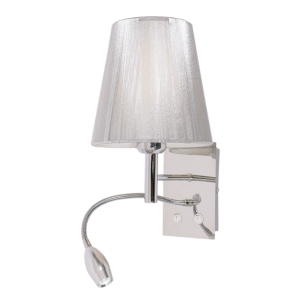 Bright Star WB030/2 Chrome Polished Wall Fitting with Silver Thread – main view