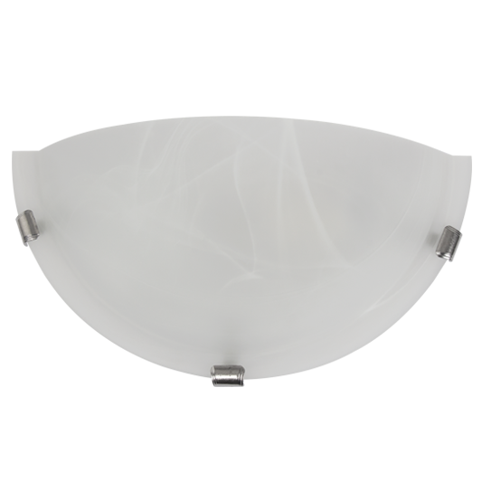 Bright Star WB2008 Silver Metal Base with Alabaster Glass and Clips – main view
