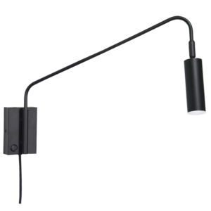 Bright Star WB373 Matt Black Metal LED Wall Bracket with Moveable Arm – view 2