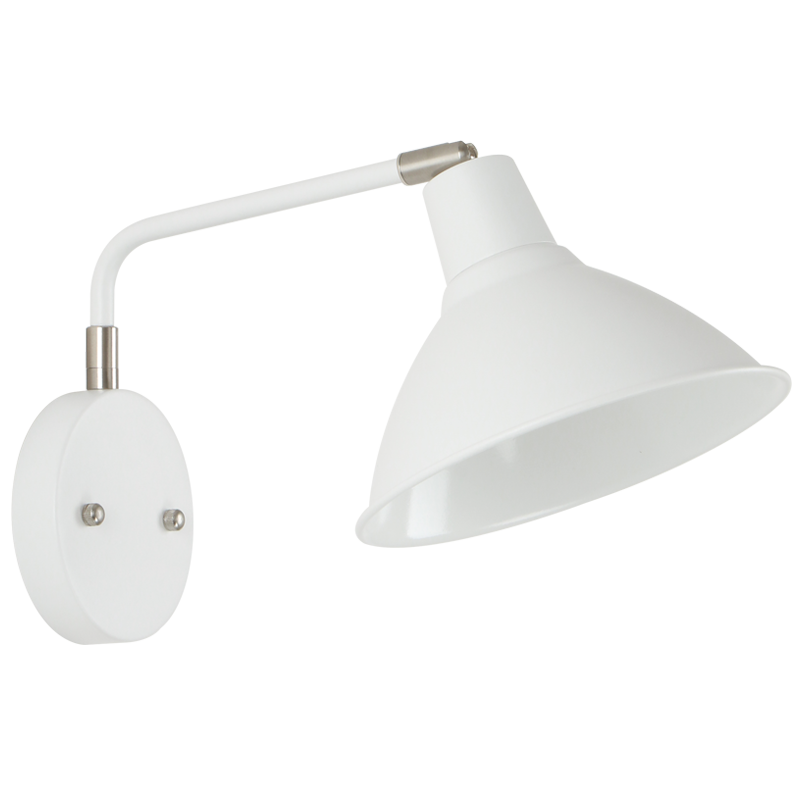 Bright Star WB384 White Metal Wall Bracket with Moveable Head – main view