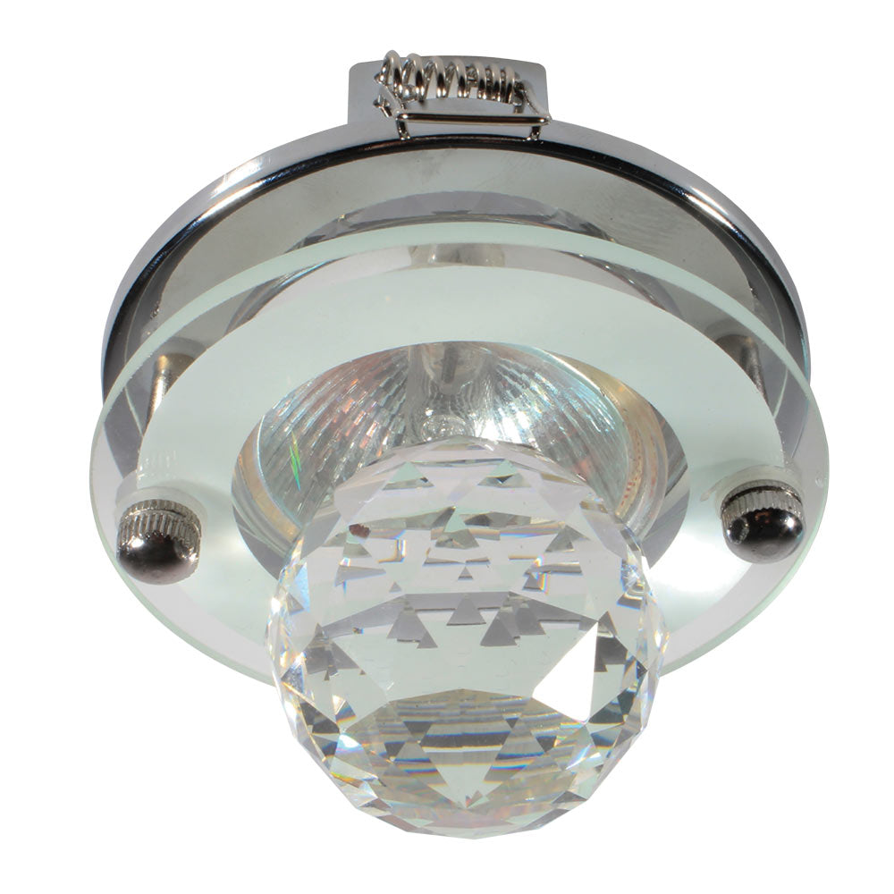 Eurolux D104CHC Round Pressed Downlight with Steel Crystal Ball – main view