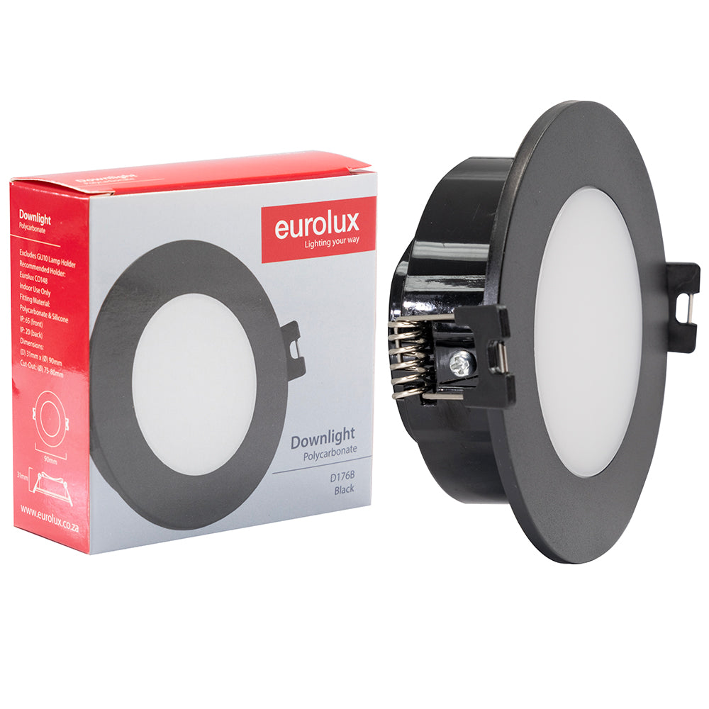 Eurolux D176 Polycarbonate Downlight 90mm IP65 – main view
