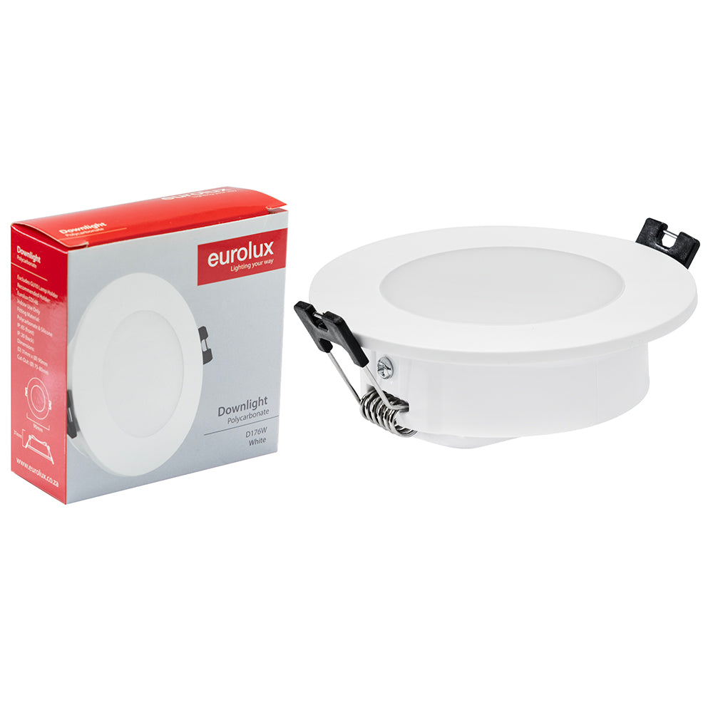 Eurolux D176 Polycarbonate Downlight 90mm IP65 – view 2