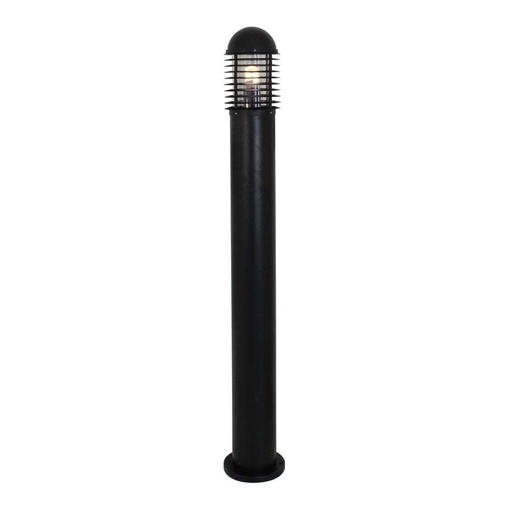 Eurolux O60B Bollard 1.2m Narrow Louvres Black – main view