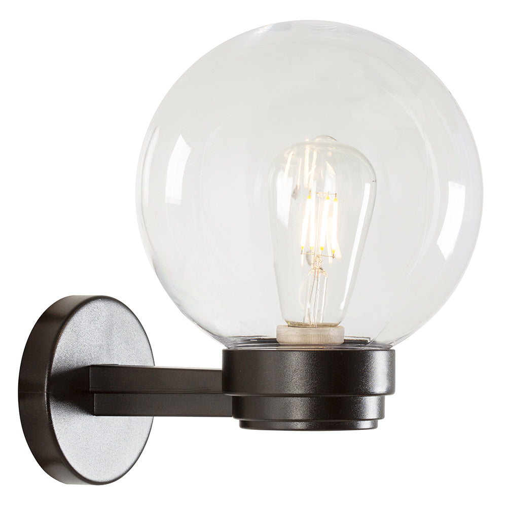 Eurolux O619CL Outdoor 200mm Bowl Fitting Wall Mount Clear – main view