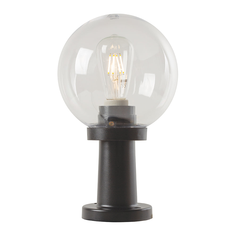Eurolux O621CL Outdoor 200mm Bowl Fitting Pillar Mount Clear – main view