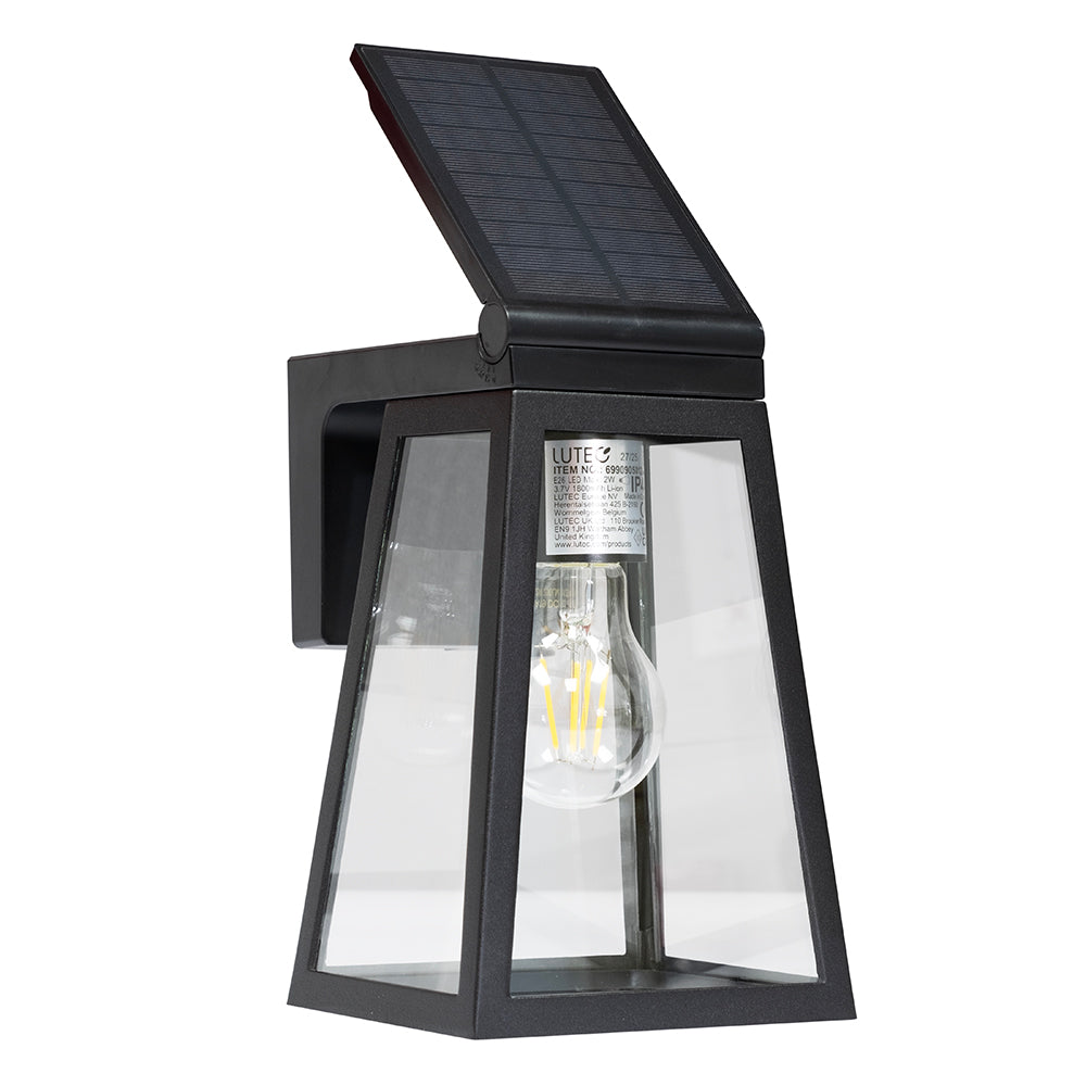 Eurolux O654 Fia Solar Wall Light Matt Black LED 2W 2700K 200lm – main view