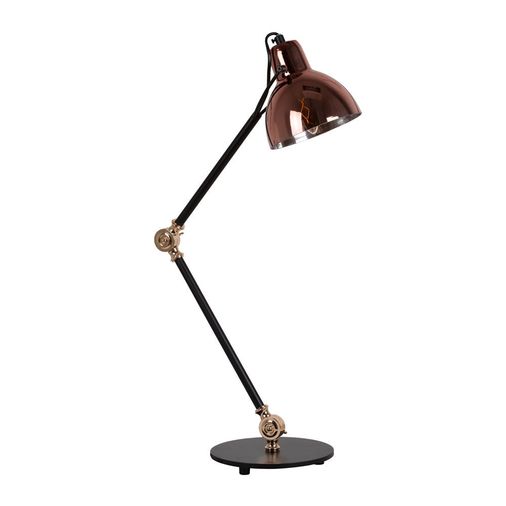 Eurolux T550C Siena Table Lamp Adjustable Black & Copper – main view