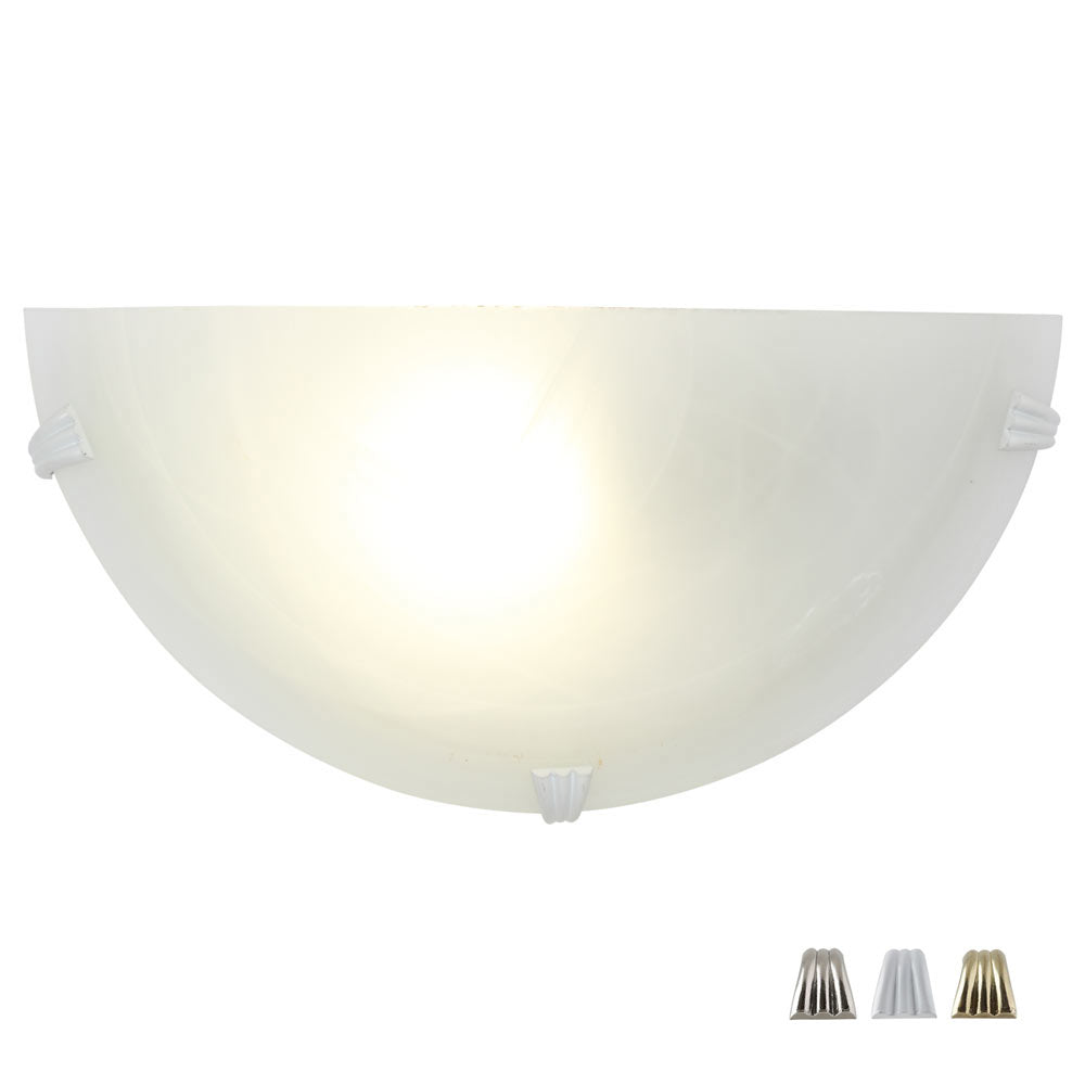 Eurolux W55 Alabaster Wall Light Interchangeable Clips ( P/) – main view