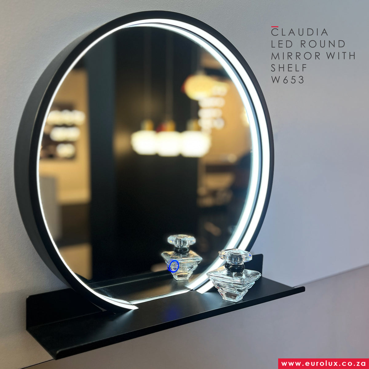 Eurolux W653 Claudia Bathroom Mirror Light Round LED Strip 10W – main view