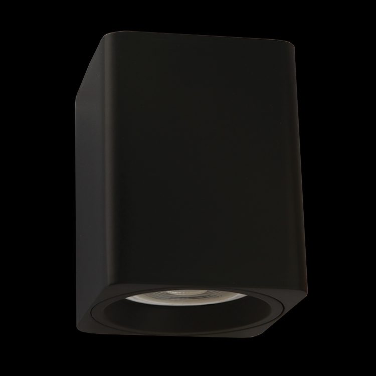 K.Light 1xGU10 Black Surface Mounted Square Downlight – main view