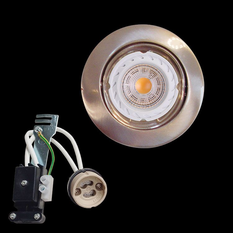 K.Light Aluminium Bevelled Satin Tilt Downlight – main view