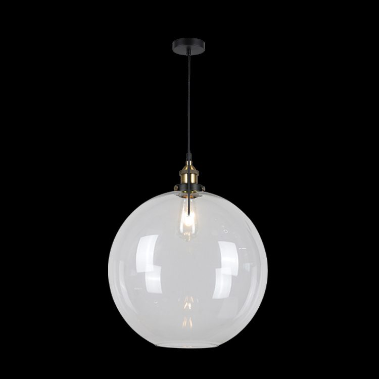 K.Light Antique Brass Large Glass Ball Pendant – main view