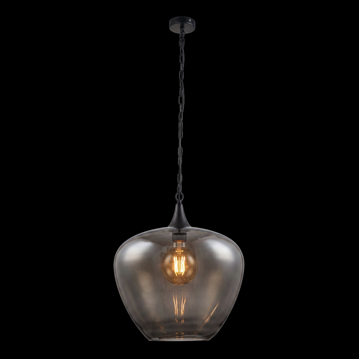 K.Light Apple Large Glass Pendant, Amber – view 3