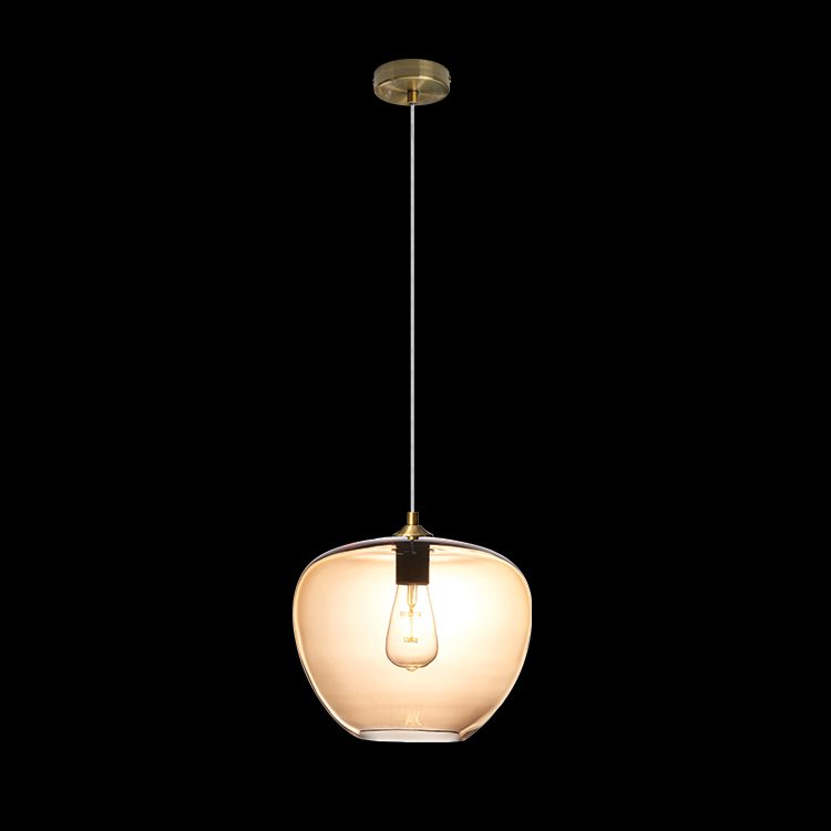 K.Light Apple Small Glass Pendant, Amber – main view