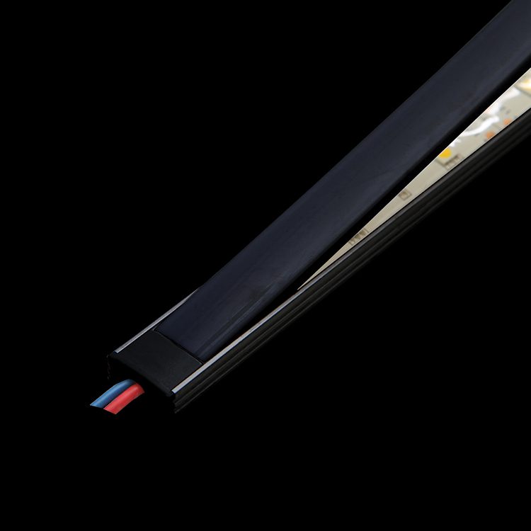 K.Light Black Aluminium Profile with Black Cover – main view