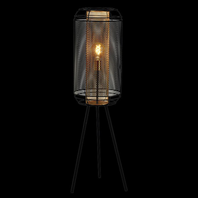 K.Light Black & Gold Boston Mesh Floor Lamp – main view