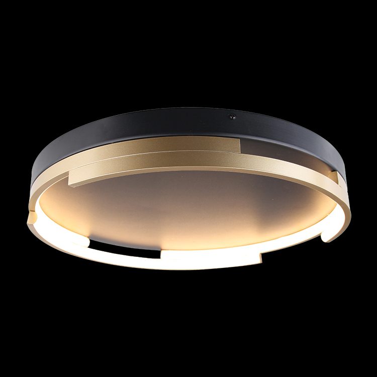 K.Light Black And Satin Gold LED Olympic Ceiling Fitting – main view