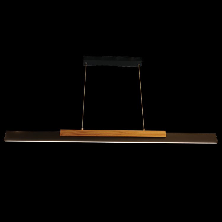 K.Light Black & Wood LED Woodline Linear Pendant 1 – main view