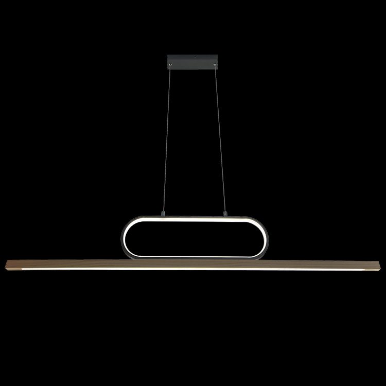 K.Light Black & Wood LED Woodline Linear Pendant 4 – main view