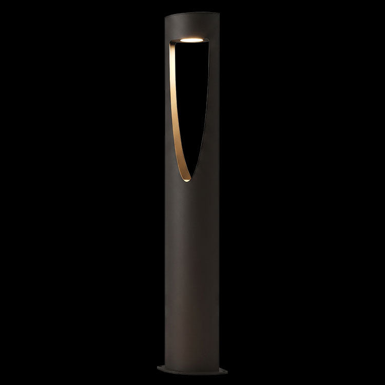 K.Light Black LED Garden Bollard – main view