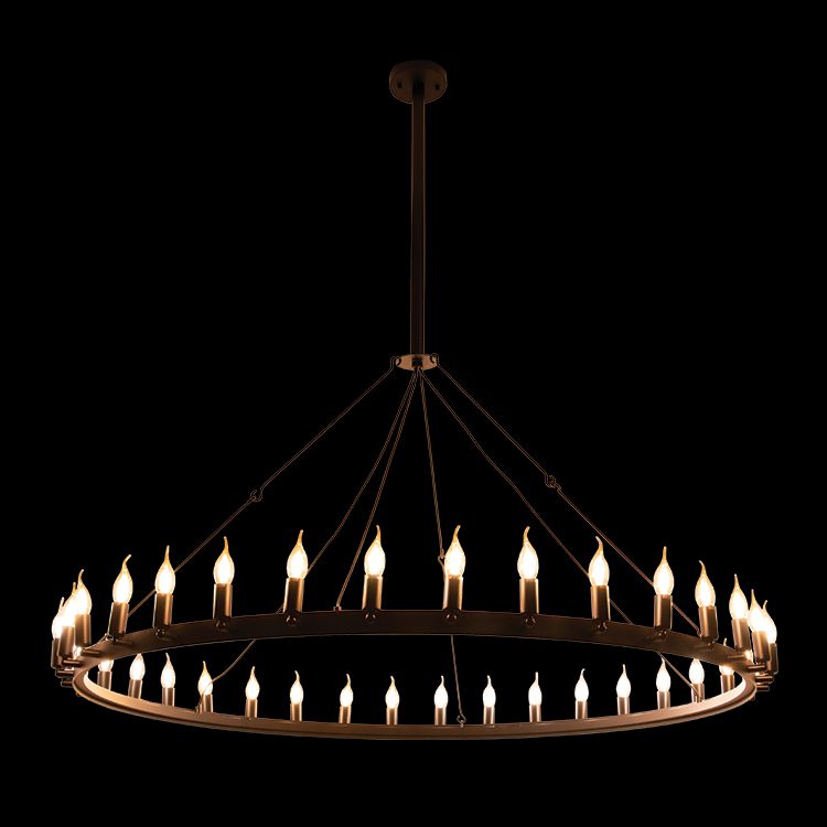 K.Light Black LED Large Round Ranch Pendant – view 3