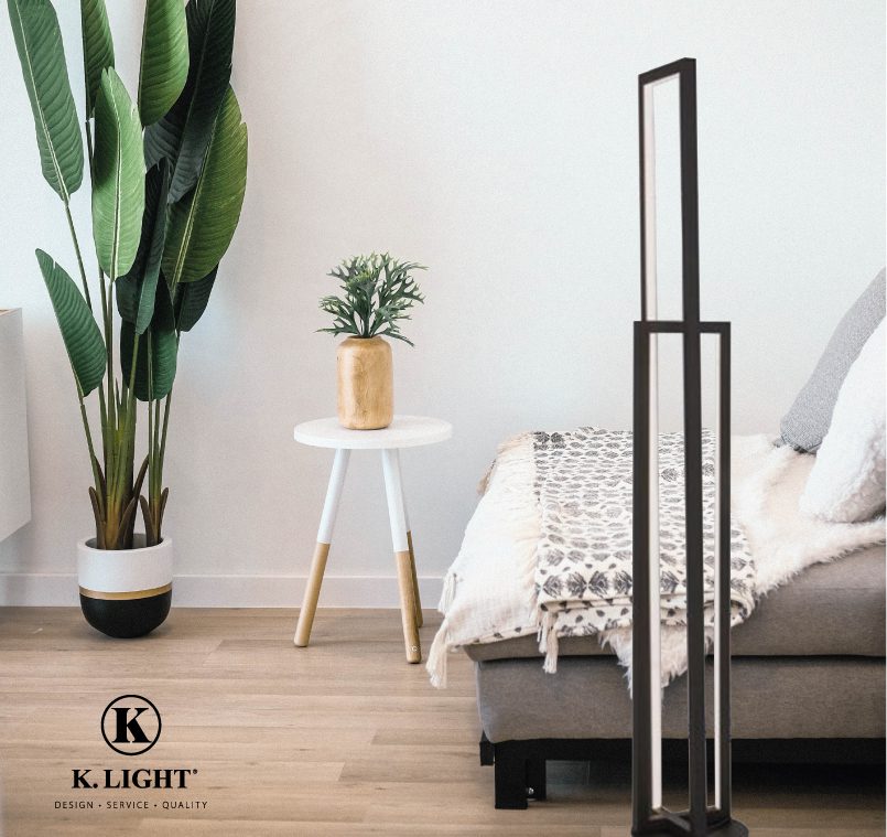 K.Light Black LED Slim Enigma Floor Lamp – view 2
