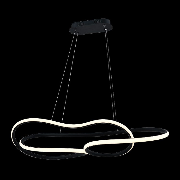 K.Light Black LED Vortex Pendant – main view
