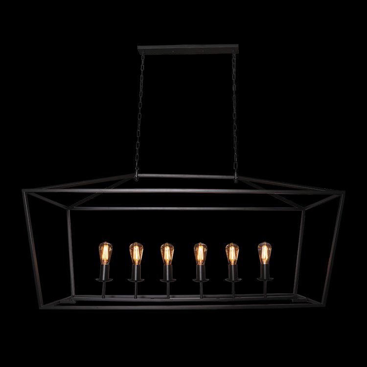 K.Light Black Rectangular Ranch Pendant – main view