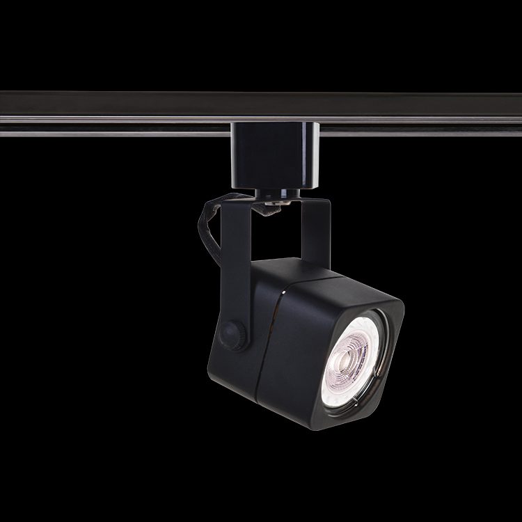K.Light Black Square Spot Light for 3 Wire Track – main view