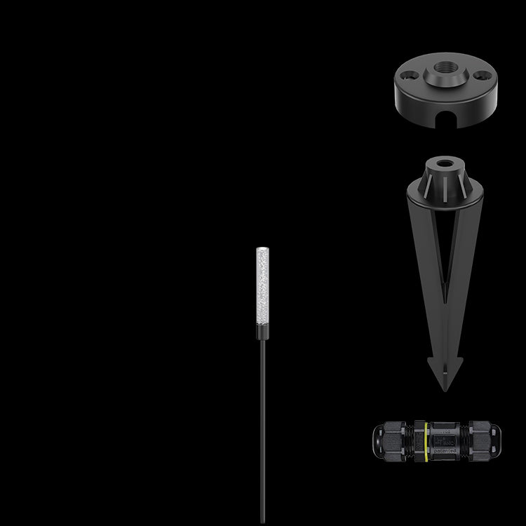 K.Light Black With Bubble Glass LED Bubble Tube 57cm Spike – main view