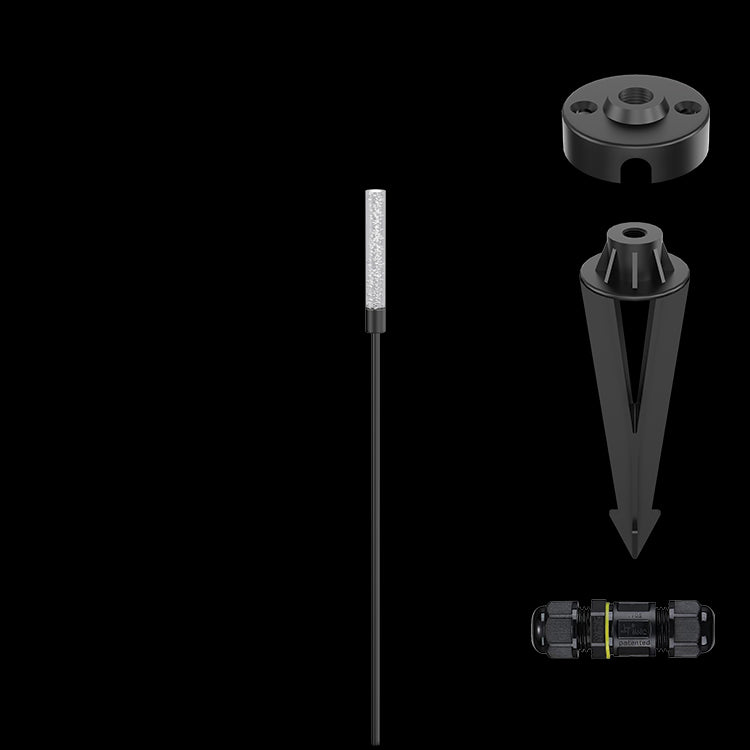 K.Light Black With Bubble Glass LED Bubble Tube 75cm Spike – main view