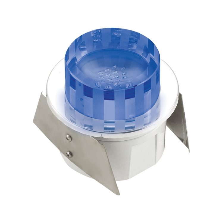 K.Light Blue Bulbs Small Round Semi Recessed LED Light – main view