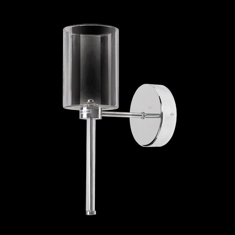 K.Light Chrome With Clear Glass G4 LED Glass Wall Light – main view