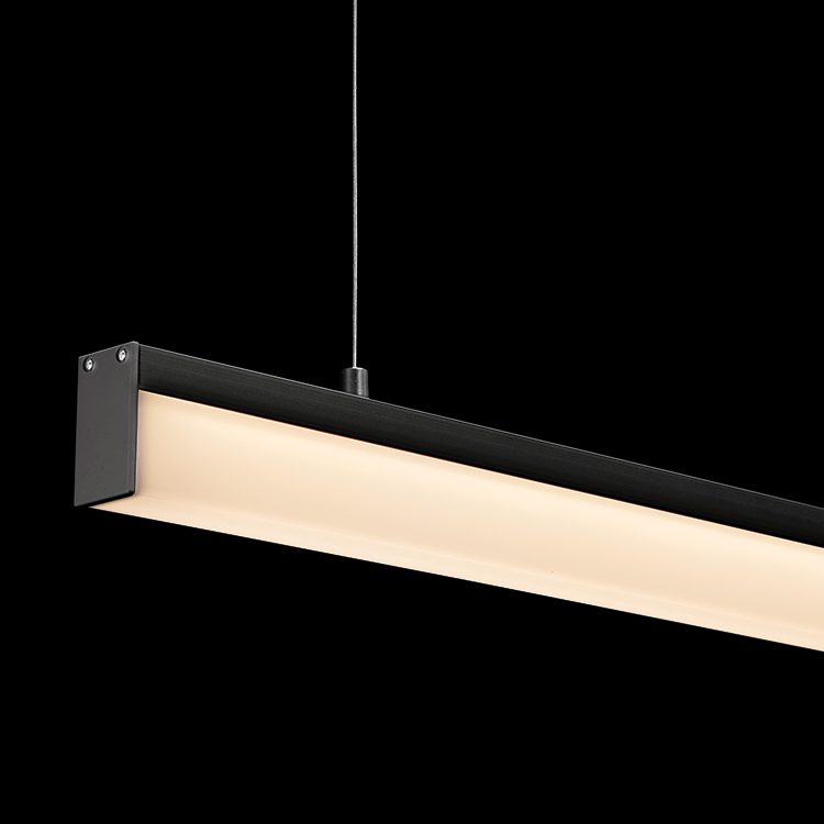 K.Light Complete 1 Meter Black Aluminium Pendant with High – main view