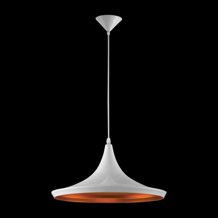 K.Light Conical Metal Pendant, Black & Gold – view 3