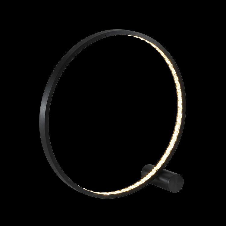 K.Light Crystal Ring Black LED Floor Lamp 60cm – main view